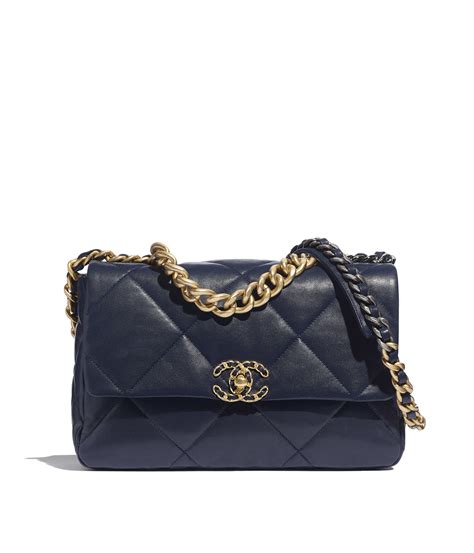 borsa chanel 19 blu|2020 Chanel 19 Media Pelle liscia Verde Borsa a tracolla .